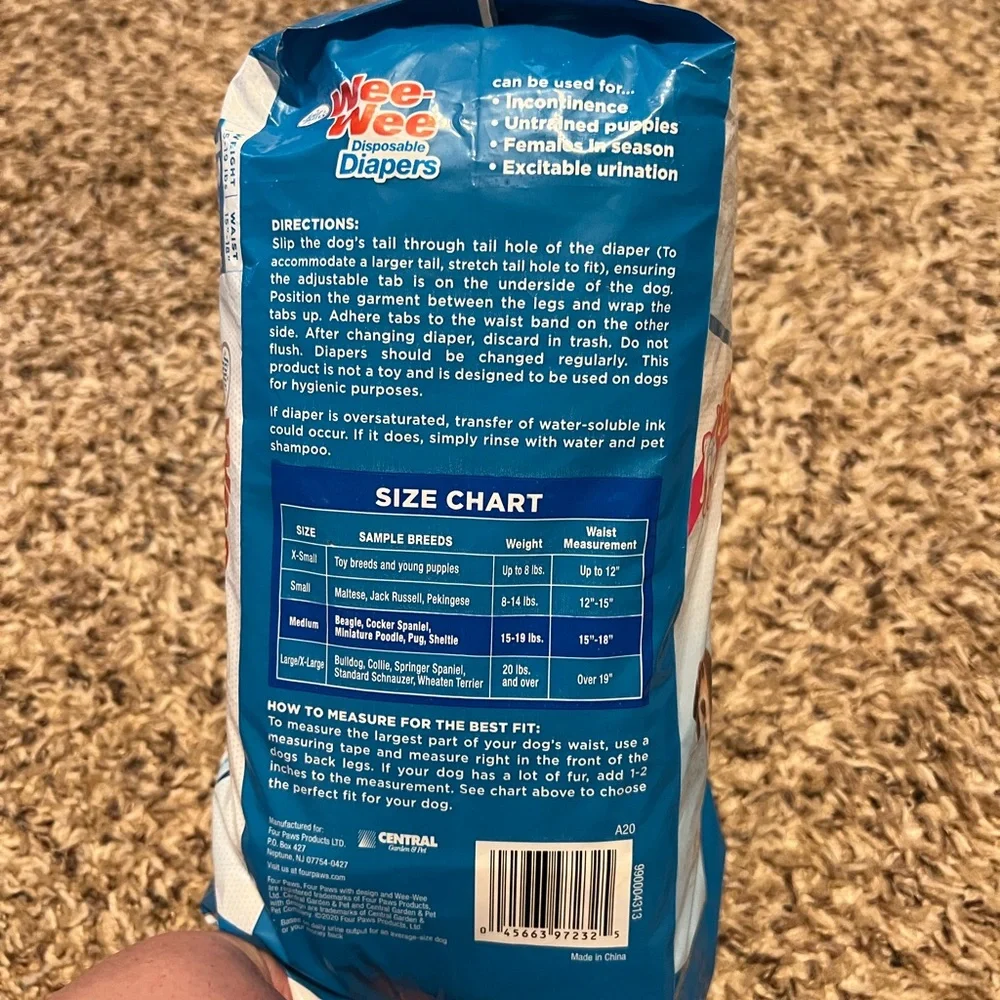 Pack of 10 Dog Diapers